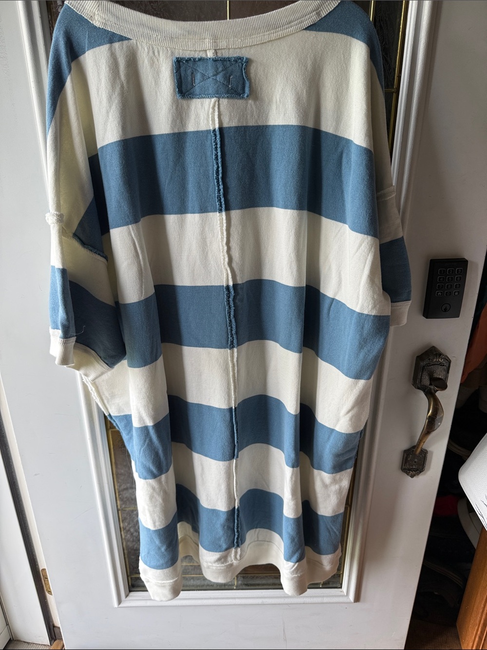 We The Free Blue and Cream High-Low Striped Dress - Picture 8 of 10